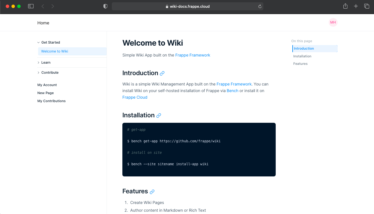 Rendered Wiki Page